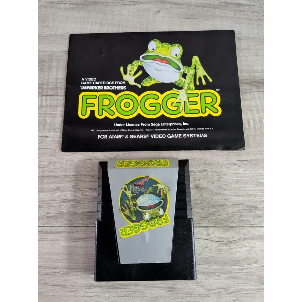 Frogger Atari 2600 Vintage 1982 Video Game Cartridge With Manual VTG 80S ARCADE